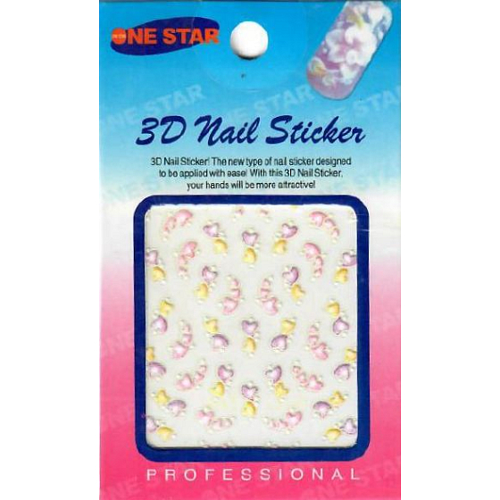 Nail Stickers 3D nálepky na nehty 1 aršík 10100 A7
