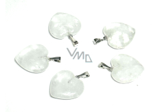 Křišťál Srdce přívěsek přírodní kámen 20 mm, kámen kamenů