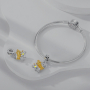 Zawieszka ze srebra próby 925 Luminozní - Znak zodiaku Lew, element do bransoletki