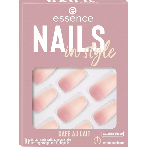 Essence Nails In Style umělé nehty 16 Café Au Lait 12 kusů