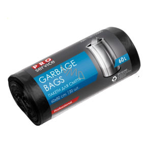 Pro Service Worki na odpady czarne 20 µ, 60 litrów 60 x 80 cm 20 sztuk Pro Service Worki na odpady czarne 20 µ, 60 litrów 60 x 80 cm 20 sztuk