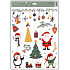 Folia okienna świąteczna kolorowa z brokatem Złota księżniczka i Mikołaj 30 x 42 cm
