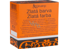 Drutep barva do domácnosti na kov a dřevo v prášku, zlatá, 5 g