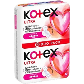 Kotex Ultra Super Duo Pack wkładki higieniczne, 12 sztuk