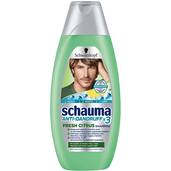 Schauma Men Anti-Dandruff X3 Fresh Citrus proti lupům šampon na vlasy pro muže 250 ml