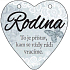 Albi Závěsná plaketka srdce Rodina 9 cm x 10 cm