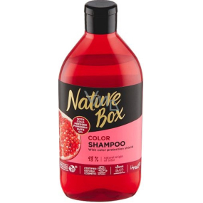 Nature Box Granátové jablko hydratační a revitalizační šampon pro ochranu barvy se 100% za studena lisovaným olejem z granátových jablek, vhodné pro vegany 385 ml