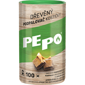 PE-PO drewniany podpałacz kostki, 100 podpałek PE-PO drewniany podpałacz kostki, 100 podpałek