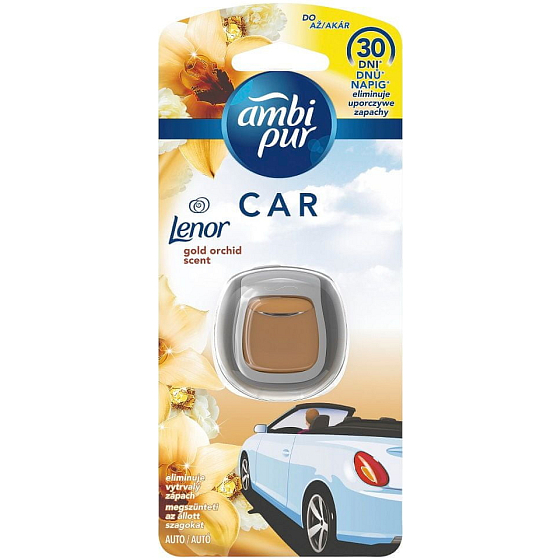 Ambi Pur Car Lenor Gold Orchid - Złota orchidea odświeżacz powietrza do auta 2 ml