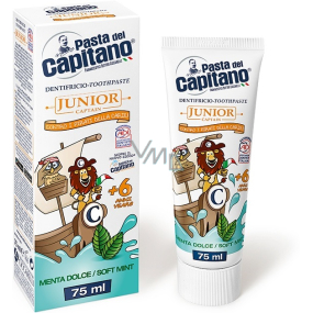 Pasta Del Capitano Junior Soft Mint zubní pasta pro děti od 6 let 75 ml