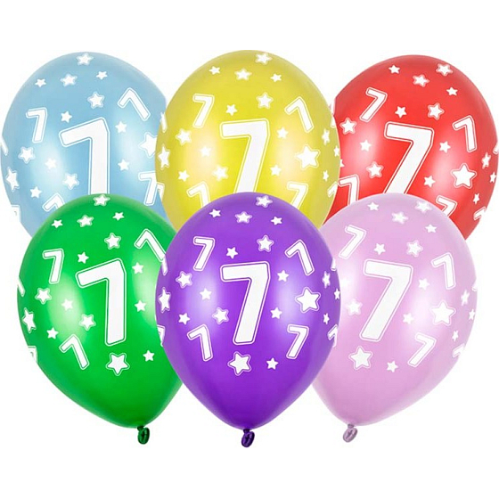 Ditipo Balónky latexové nafukovací metal mix barev č. 7 30 cm 6 kusů