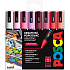 Posca Uniwersalny zestaw markerów akrylowych 1,8 - 2,5 mm Love mix ciepłych tonów 8 sztuk PC-5M