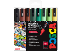 Posca Uniwersalny zestaw markerów akrylowych 1,8 - 2,5 mm Earth mix ziemistych tonów 8 sztuk PC-5M