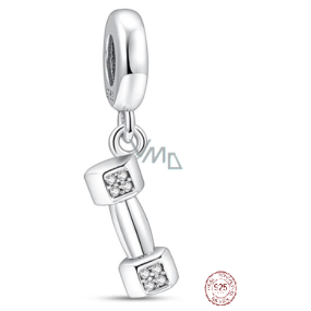 Zawieszka ze srebra próby 925, charms, ozdoba do bransoletki fitness