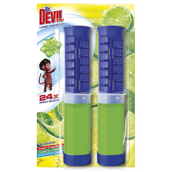 Dr. Devil Lime Twister 3w1 Point Block Wc blok duopack 2 x 75 ml