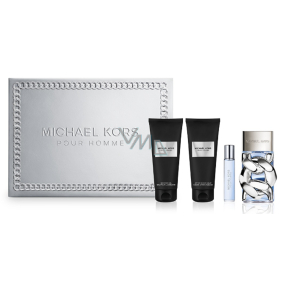 Michael Kors Pour Homme woda perfumowana 100 ml + balsam po goleniu 100 ml + żel pod prysznic 100 ml + woda perfumowana 10 ml miniatura, zestaw prezentowy dla mężczyzn