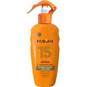 Nubian OF 15 mleko do opalania spray, 200 ml