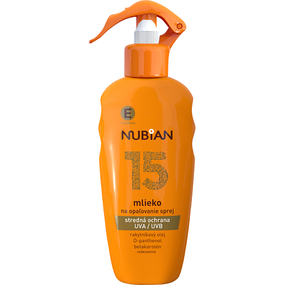 Nubian OF 15 mleko do opalania spray, 200 ml