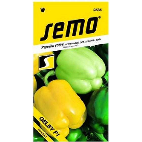 Semo Paprika roční zeleninová, pro rychlení i pole Gelby žlutá 15 semen