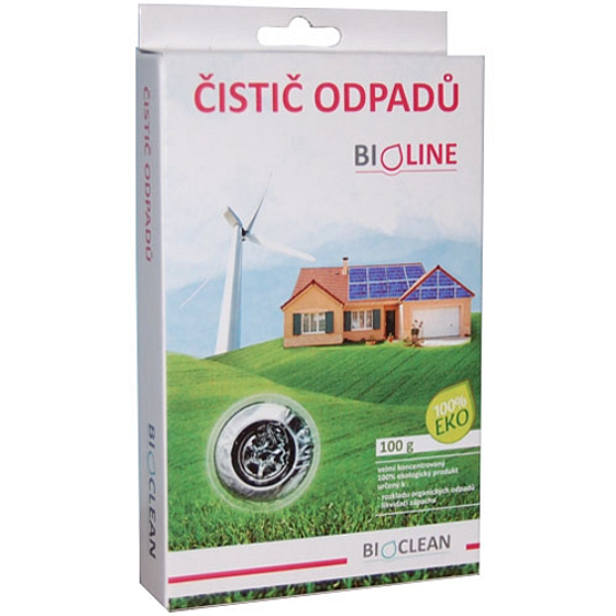 Bioline Ekologiczne bakterie i enzymy do czyszczenia odpływów, które rozkładają odpady organiczne 100 g