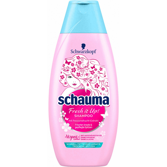 Schauma Fresh it Up! šampon pro rychle se mastící kořínky a suché konečky 400 ml