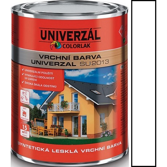 Colorlak Univerzal SU2013 syntetická lesklá vrchní barva Bílá matná 0,6 l