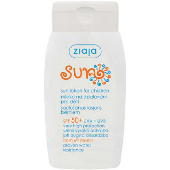 Ziaja Sun SPF 50+ mléko na opalování pro děti velmi vysoká ochrana 125 ml