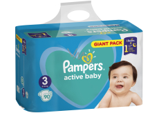 Pampers Active Baby Giant Pack 3 Midi 6-10 kg pieluchy anatomiczne 90 sztuk