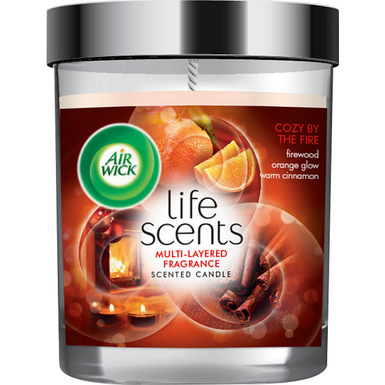 Air Wick Life Scents Pohodlí u krbu vonná svíčka 141 g