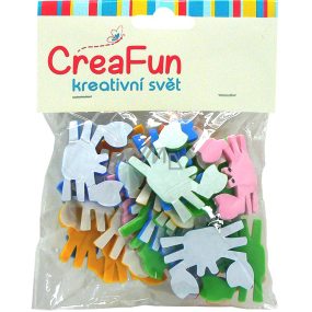 CreaFun Samolepicí dekorace Krab mix barev 4 x 3 cm 25 kusů