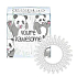 Invisibobble Original Circus Collection Pawesome originální vlasové gumičky čiré s bílým proužkem panda 3 kusy