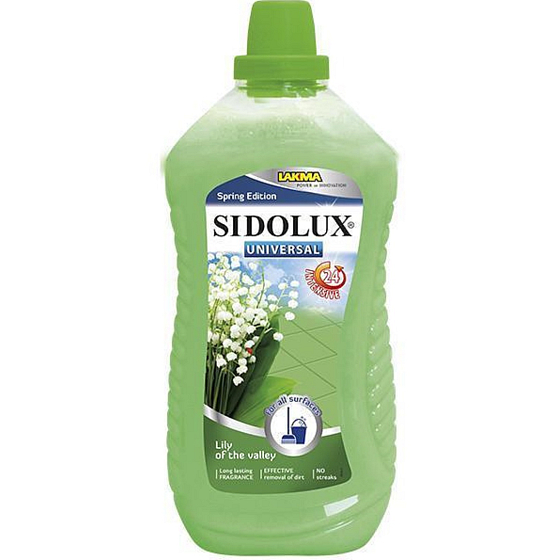 Sidolux Uniwersalny Środek Czyszczący Konwalia środek do mycia wszystkich zmywalnych powierzchni i podłóg z unikalnym składem Soda Power 1l