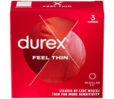 Durex Feel Thin Classic kondom o cienkiej ściance dla większej wrażliwości, nominalna szerokość 56 mm 3 sztuki