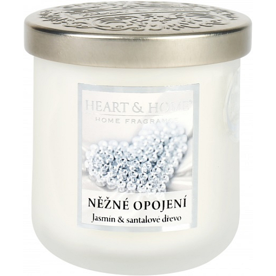 Heart & Home Něžné opojení Sojová vonná svíčka střední hoří až 30 hodin 115 g