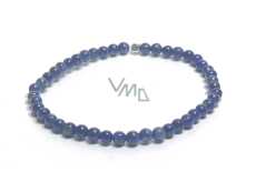 Bransoletka Lapis Lazuli elastyczna naturalny kamień, kuleczka 4 mm / 16 - 17 cm, kamień harmonii