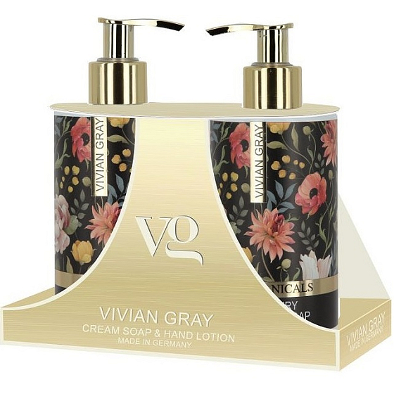 Vivian Gray Botanicals luksusowe mydło w płynie 250 ml + luksusowe mleczko do rąk 250 ml, zestaw kosmetyczny dla kobiet