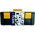 Nivea Men Sensitive zklidňující pleťový krém 50 ml + Sensitive voda po holení 100 ml + Sensitive gel na holení 200 ml + Sensitive sprchový gel 250 ml + Black & White Invisible Fresh antiperspirant roll-on 50 ml + box na nářadí, kosmetická sada pro muže