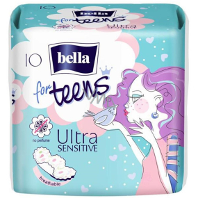Bella For Teens Ultra Sensitive wkładki higieniczne z skrzydełkami 10 sztuk