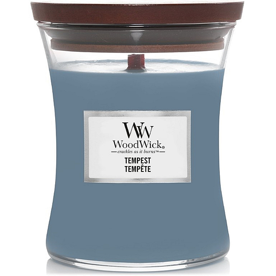 WoodWick Tempest - Burza zapachowa świeca z drewnianym knotem i szklanym wieczkiem średnia 275 g