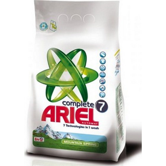 Ariel Mountain Spring prací prášek pro čisté a voňavé prádlo bez skvrn 5 kg