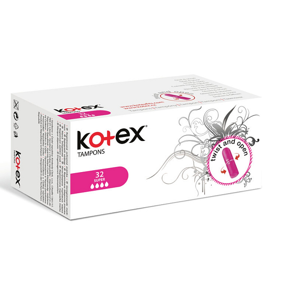Kotex Super tampony 32 kusů