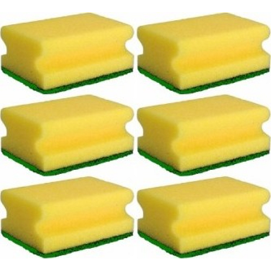 Tinky Gąbka do naczyń formowana 9 x 6 x 4 cm 6 sztuk
