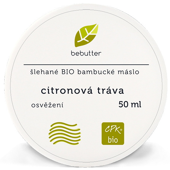Aromatica Bebutter Bio Citronová tráva šlehané bambucké máslo na unavené svaly 50 ml