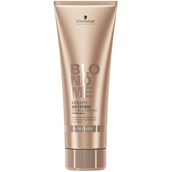 Schwarzkopf Professional BlondMe Keratin Restore Bonding bezsulfátový šampon pro blond vlasy 250 ml