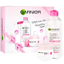 Garnier Skin Rose Sensitive 3v1 micelární voda pro citlivou pleť 400 ml + Botanical 24h hydratační krém pro suchou a citlivou pleť 50 ml, kosmetická sada
