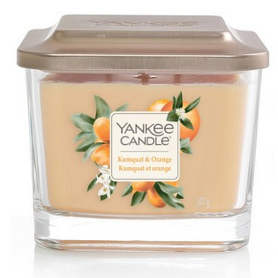 Yankee Candle Kumquat & Orange - Kumquat a pomeranč sojová vonná svíčka Elevation střední sklo 3 knoty 347 g