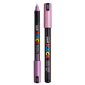 Posca Uniwersalny akrylowy marker 0,7 mm Metaliczny różowy PC-1MR