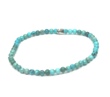 Turkusowa bransoletka elastyczna naturalny kamień, kuleczka 4 mm / 16 - 17 cm, kamień szlachetny, talizman podróżnika i miłośnika zwierząt