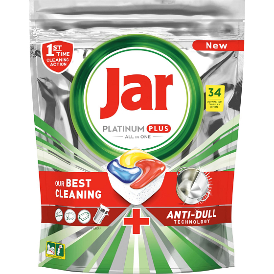 Jar Platinum Plus kapsle do myčky nádobí 34 kusů