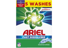 Ariel Fast Dissolving Mountain Spring proszek do prania dla czystych i pachnących ubrań bez plam 5 dawek 275 g